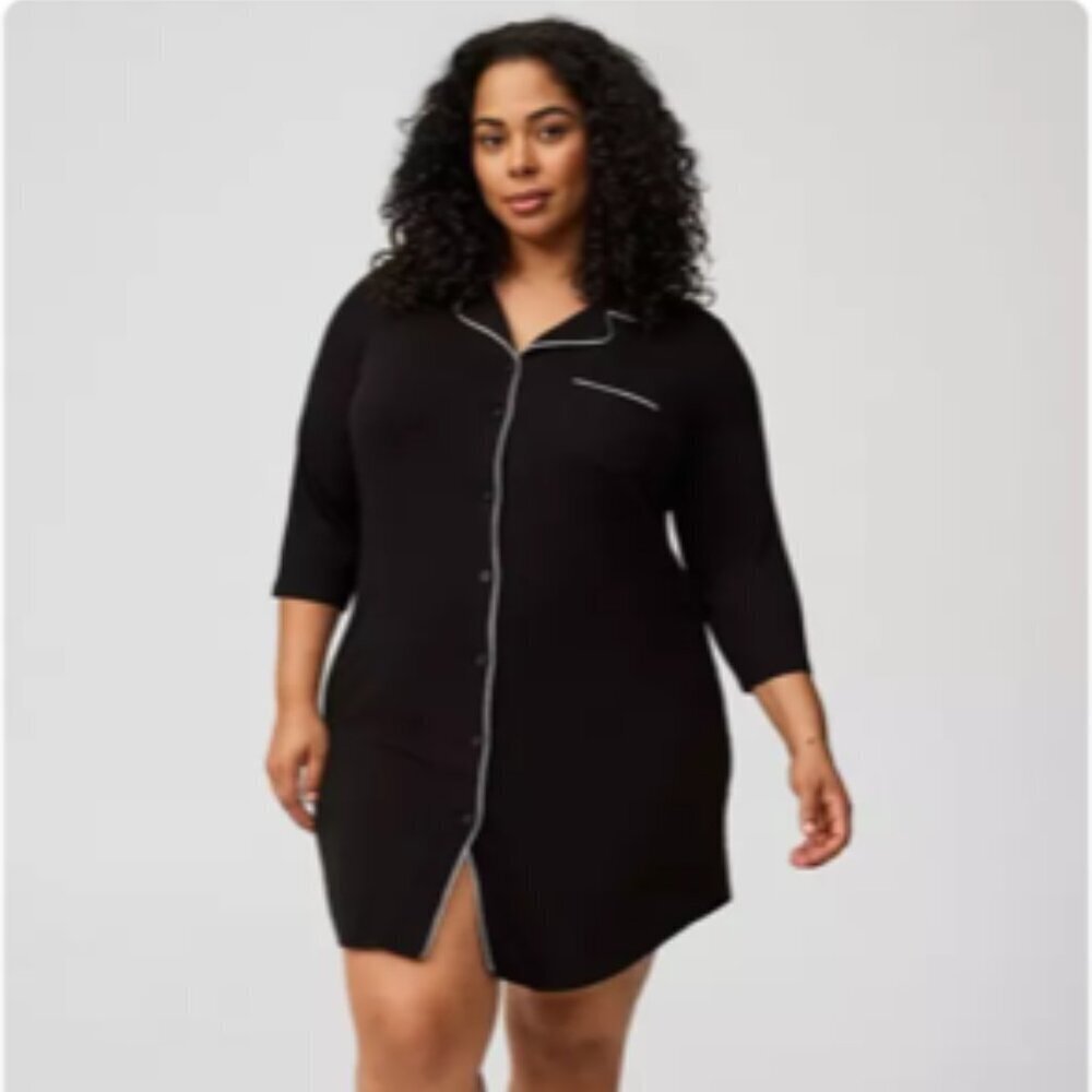 Super Soft By Torrid Rib Button Through Sleep Gow… - image 1